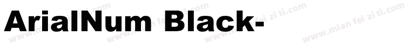 ArialNum Black字体转换